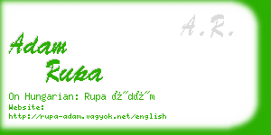 adam rupa business card